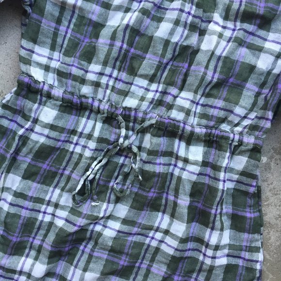 Aeropostale Plaid Cotton Gauze Top NWT - Picture 6 of 10